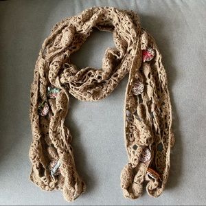 Crochet Scarf with Button Details